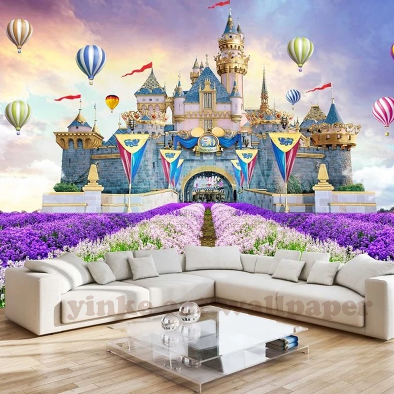 Пользовательские фото обои 3D стереоскопический замок fantasyland гостиная детская комната ТВ фон 3D Настенные обои