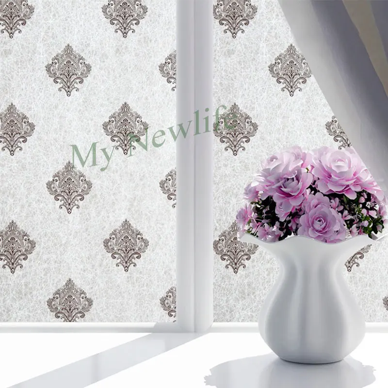 Stained frosted Glass Stickers European style Windows Film PVC self-adhesive Decorative films office home foil decor 45*200cm | Дом и сад