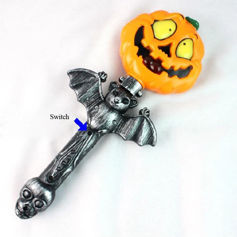 1 шт./лот Хэллоуин детские игрушки тыквенная палочка светодиодный ночник с