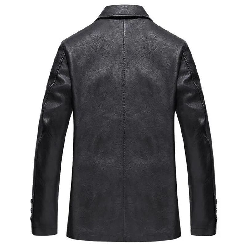 Лидер продаж 2019 модная мужская приталенная кожаная куртка высокого качества