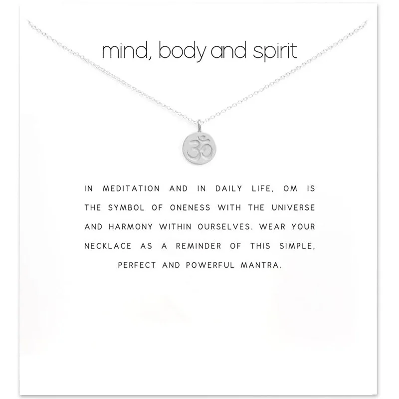 10 шт. символ йоги ожерелье длиной до ключиц с подвесками личности очарование цепи