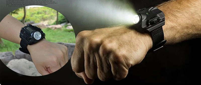 Cree светодиодный Фонарик смотреть LED Wristlight Аккумуляторные Лампы Фонарь