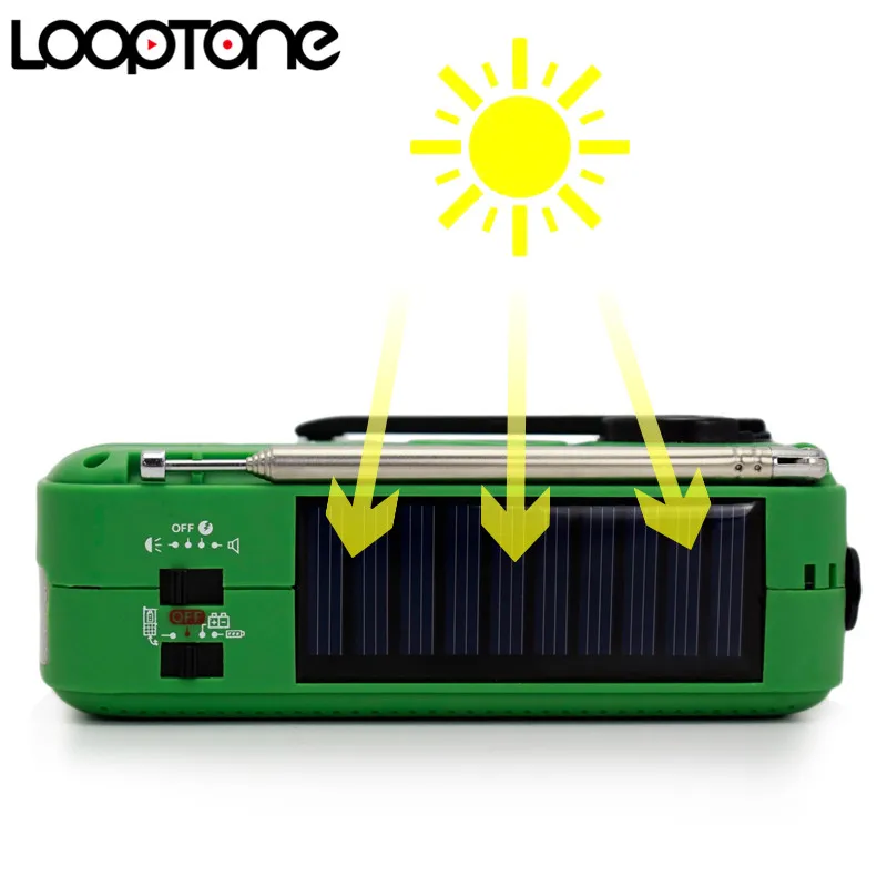 LoopTone портативный FM/AM/SW радио для наружного аварийного сгибания Динамо/Солнечная