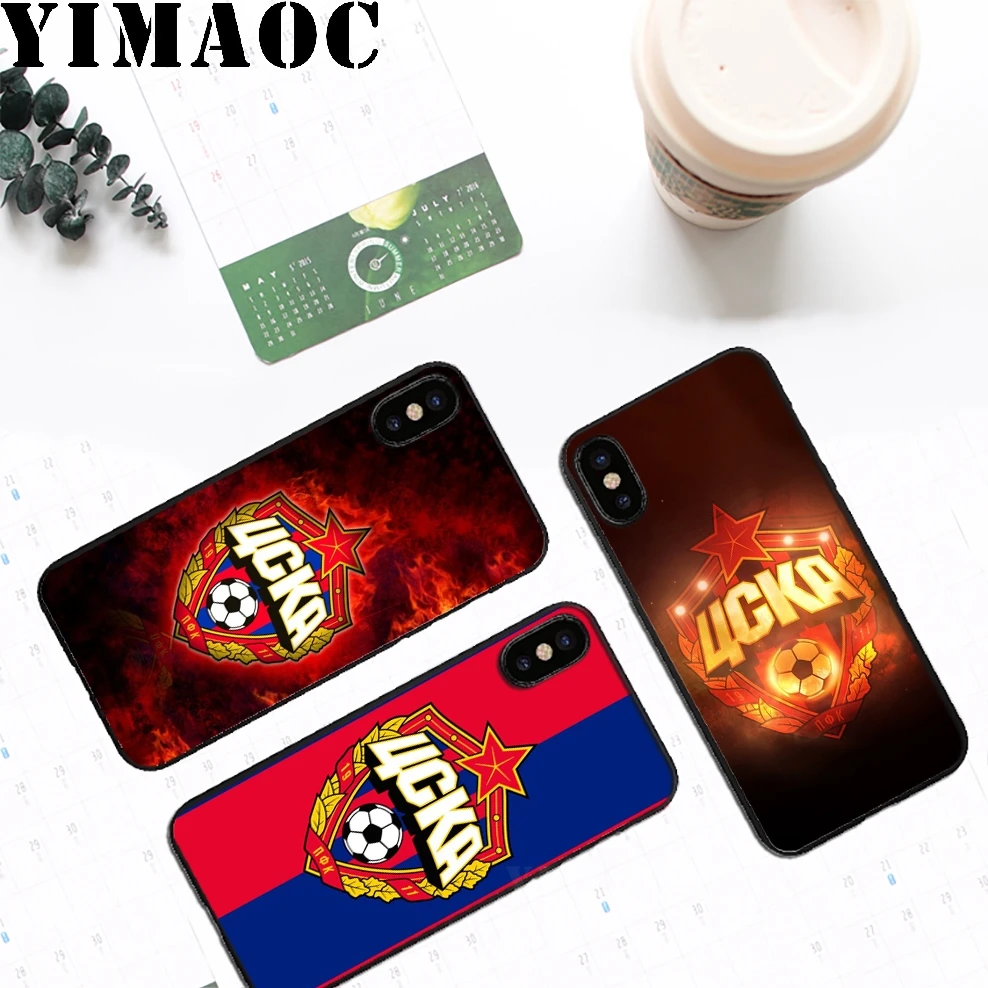 Мягкий силиконовый чехол YIMAOC ЦСКА для iPhone 11 Pro Xr Xs Max X или 10 8 7 6 6S Plus 5 5S SE |