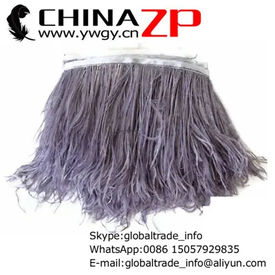 Gray CHINAZP завод 1 ярд в длину перо ширина "-6"(12,5 см-15 см) Высокое качество страусиное перо отделка ленты Ткань Пояс - Цвет: Gray