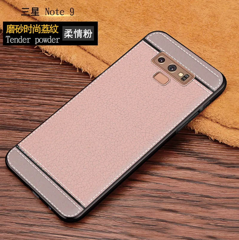 Кожаный чехол для Samsung S9 S8 S7 S6 Edge Plus S10 Lite мягкий черный силиконовый Galaxy Note 3 4 5 8 9
