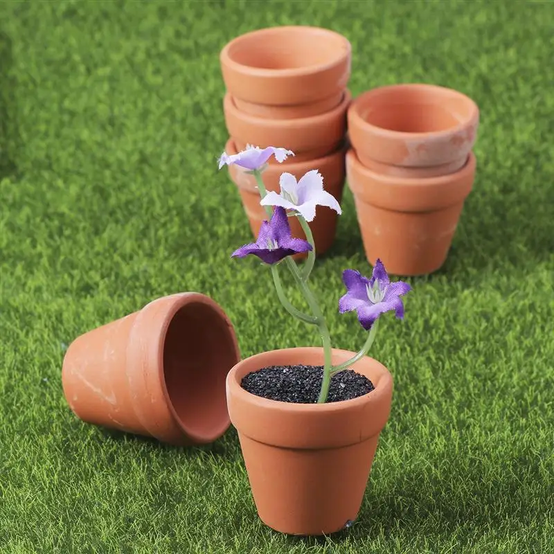 10Pcs 4.5x4cm Small Mini Terracotta Pot Clay Ceramic Pottery Planter Cactus Flower Pots Succulent Nursery |