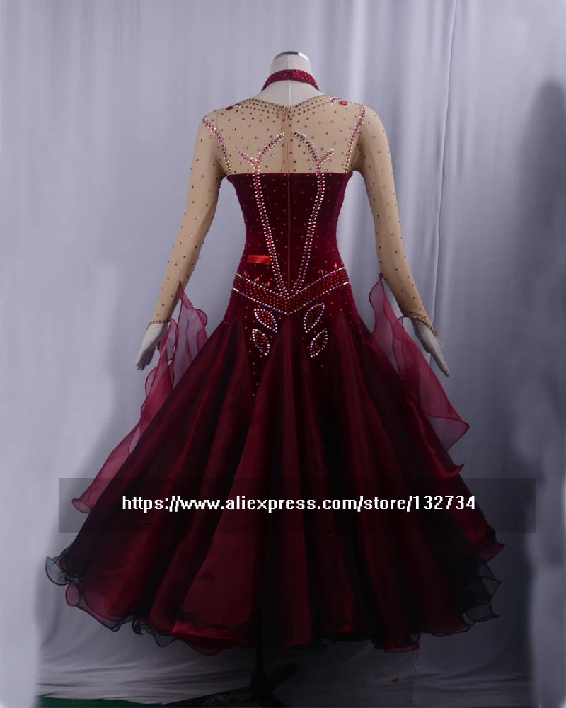 Платье для бальных танцев современное платье Waltz стандартных соревнований