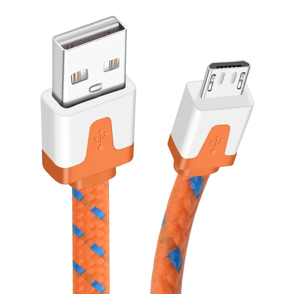 Олаф Micro USB кабель 2A Быстрая зарядка USB кабель для передачи данных для samsung Xiaomi Tablet Android usb зарядный Шнур Micro кабели для зарядного устройства USB - Цвет: Orange
