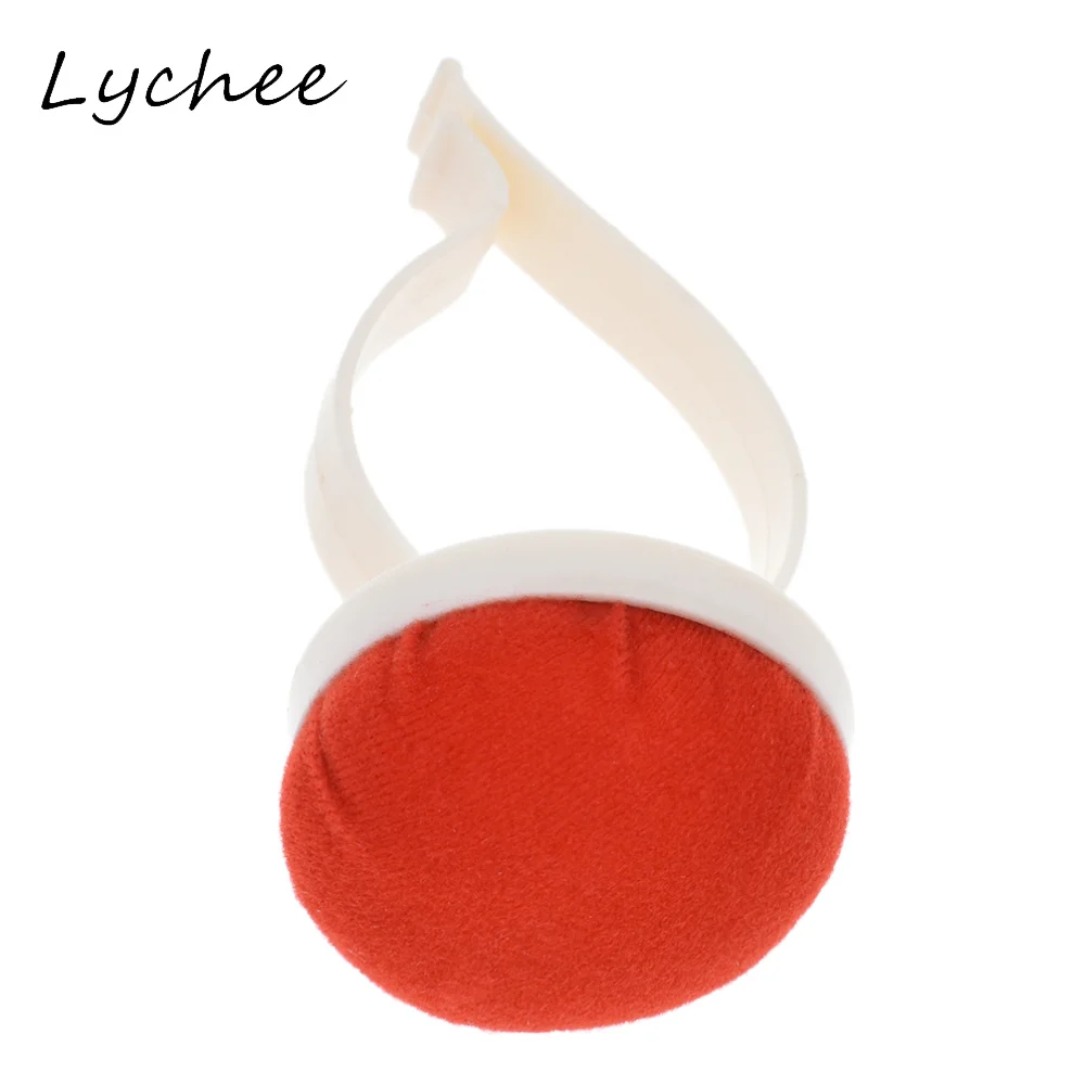 Красный круглый иглы Lychee губчатая подушка с пластиковой подушечкой для запястья