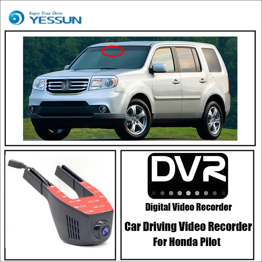 Видеорегистратор YESSUN для Honda Pilot Wi Fi мини камера видеорегистратор вождения Novatek