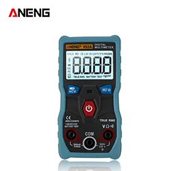 ANENG V02A Измерительный Цифровой мультиметр, цифровой мультиметр, профессиональный конденсатор, тестер esr, измеритель, измерительные приборы - Цвет: Синий