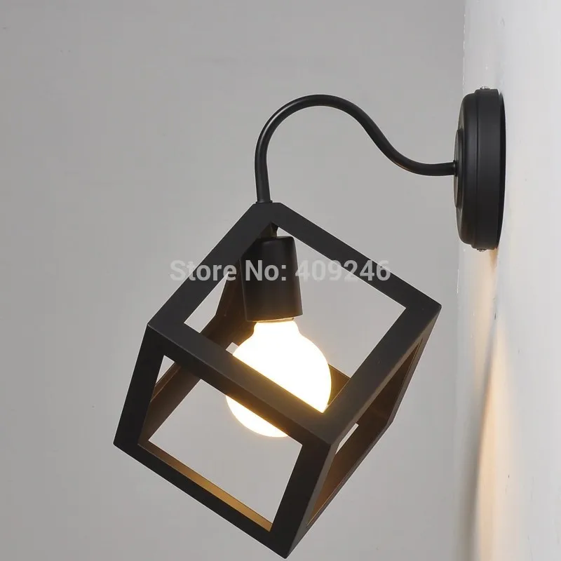 Чердак простой промышленный декоративный светильник черный кованый железный