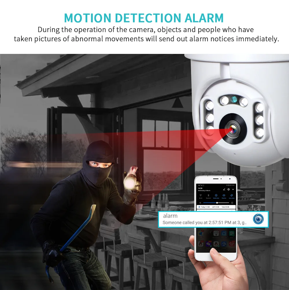 INQMEGA 1080P IP камера WiFi Беспроводная Автоматическая отслеживающая PTZ скоростная