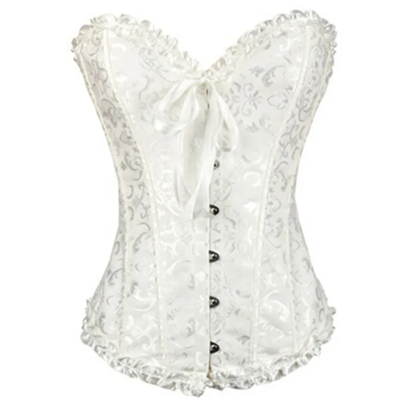 Готический Корсеты и бюстье Сексуальная на шнуровке корсет Overbust Топ костей талии
