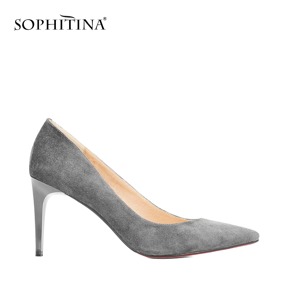 SOPHITINA/Пикантные туфли-лодочки на высоком тонком каблуке. Высококачественные