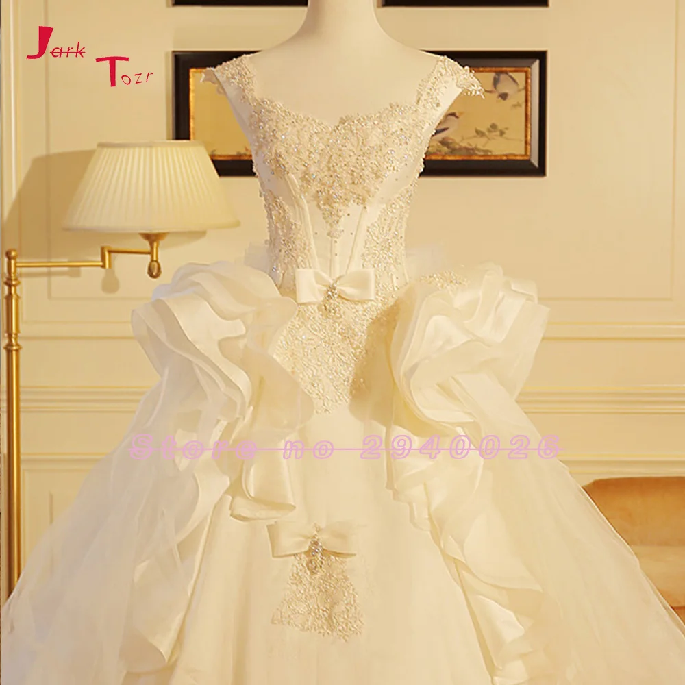 Jark Tozr индивидуальный заказ лук свадебное платье с Нижняя юбка Vestidos de Novia