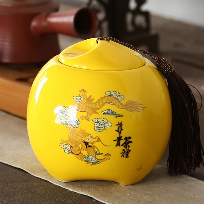

Ceramic tea pot size double tank gift box of high-grade tea packing box Pu'er Tea tank special offer free shipping