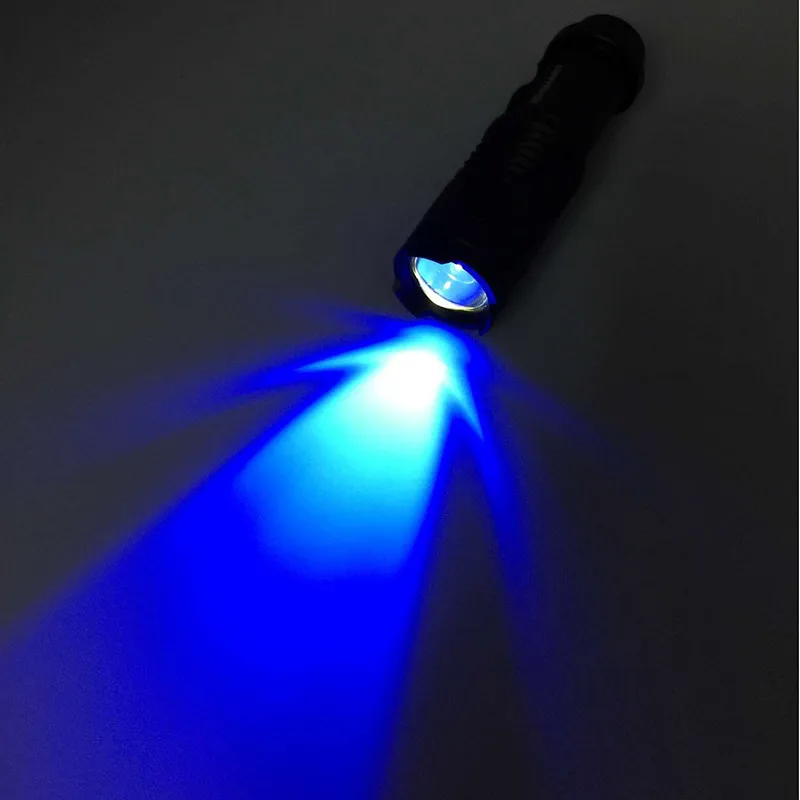 Масштабируемый Светодиодный УФ-фонарик 365nm ультрафиолетовый свет Blacklight УФ-лампа AA батарея для маркера денег детектор наличных денег