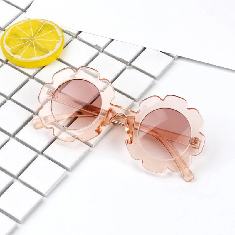 

2021 New Baby Children Sunglasses Fashion Girls Boys Round Cartoon Sun glasses Classic Kids Summer Flower Glasses UV400