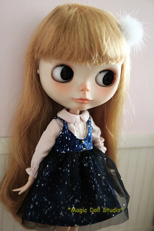 [MG331] Новинка 2019 бесплатная доставка Кукольное платье Neoblythe # платье-жилет с узором