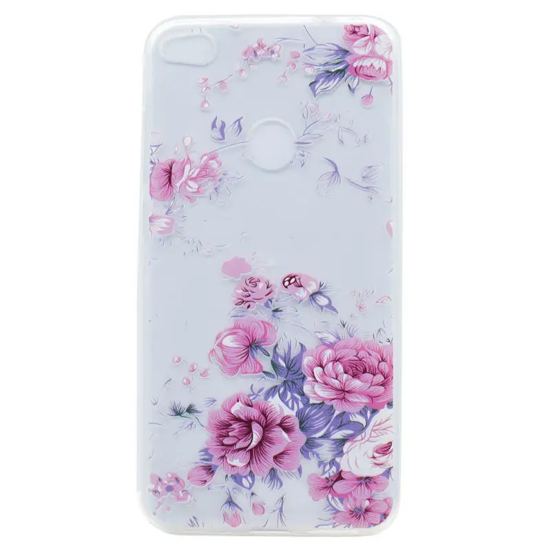 Мода Окрашенные Мягкие TPU Case For Huawei Nova 5.0 дюймов цветок Случаи Прозрачный