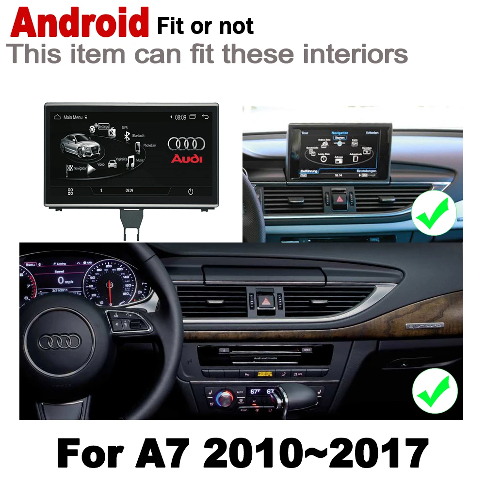 " HD ips DSP стерео Android 7,0 up Автомобильный DVD gps Navi карта для Audi A7 4G8 2010~ MMI 2 DIN мультимедийный плеер радио WiFi BT
