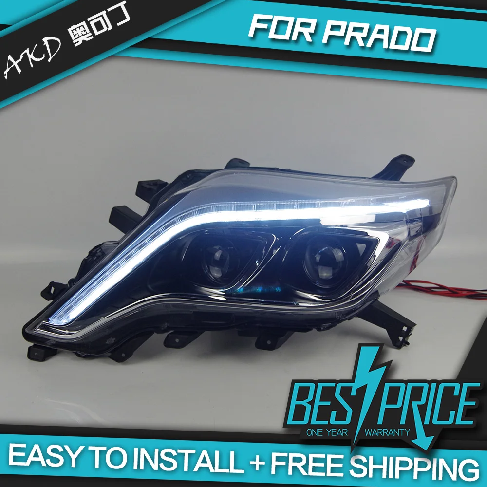 

Car Styling for Prado Headlights 2014-2016 LED Headlight LED DRL Dynamic Signal Hella 5 Bi-Xenon Projector Lens Hid D2H