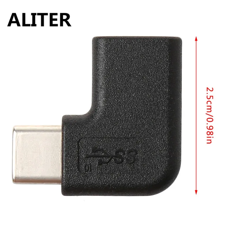 ALITER 90 градусов правый угол USB 3 1 Тип C папа к женскому адаптер конвертер|usb 3.1|usb typeusb