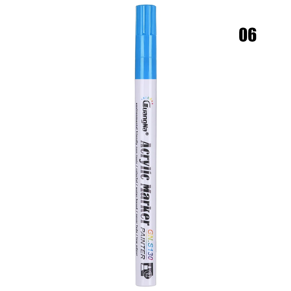 18 Color Metallic Micron Pen Detailed Marking Color Metal Marker For Album Black Paper Drawing School Art Supplies Paint Pens