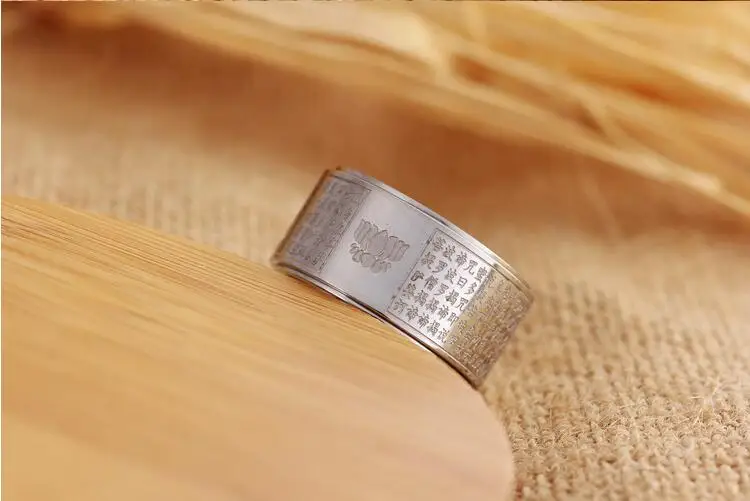 Титановая сталь индивидуальность вращающийся Shurangama кольцо с мантрой коллекция