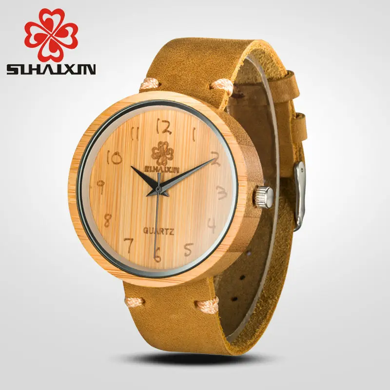 SIHAIXIN деревянные часы для мужчин люксовый бренд с ремешком из натуральной кожи
