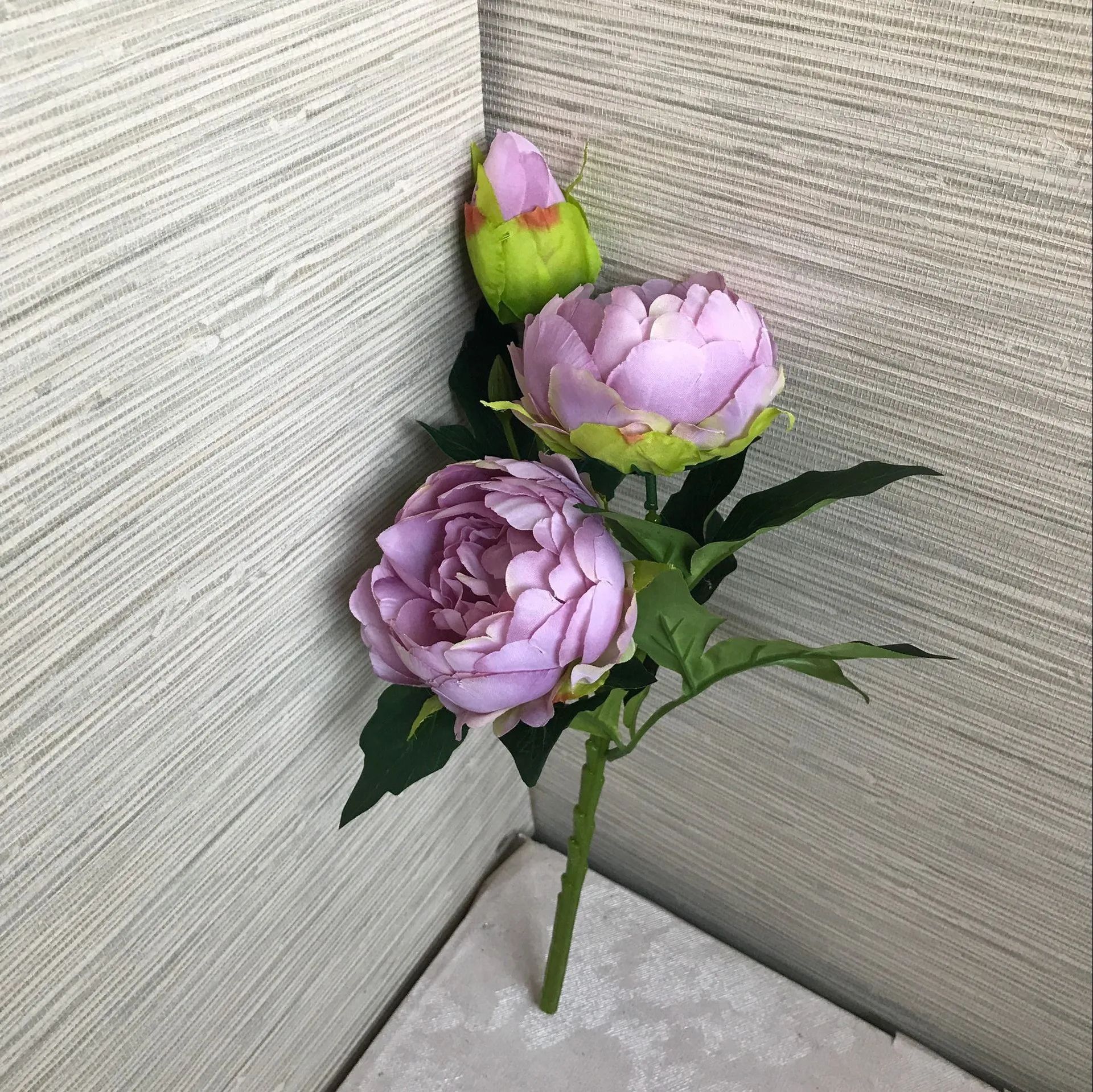 Light Purple Декорации для свадьбы 3 головки Искусственные цветы из шелка пионы, искусственные цветы розовые синие пионы Свадебные украшения для дома и сада - Цвет: Light Purple