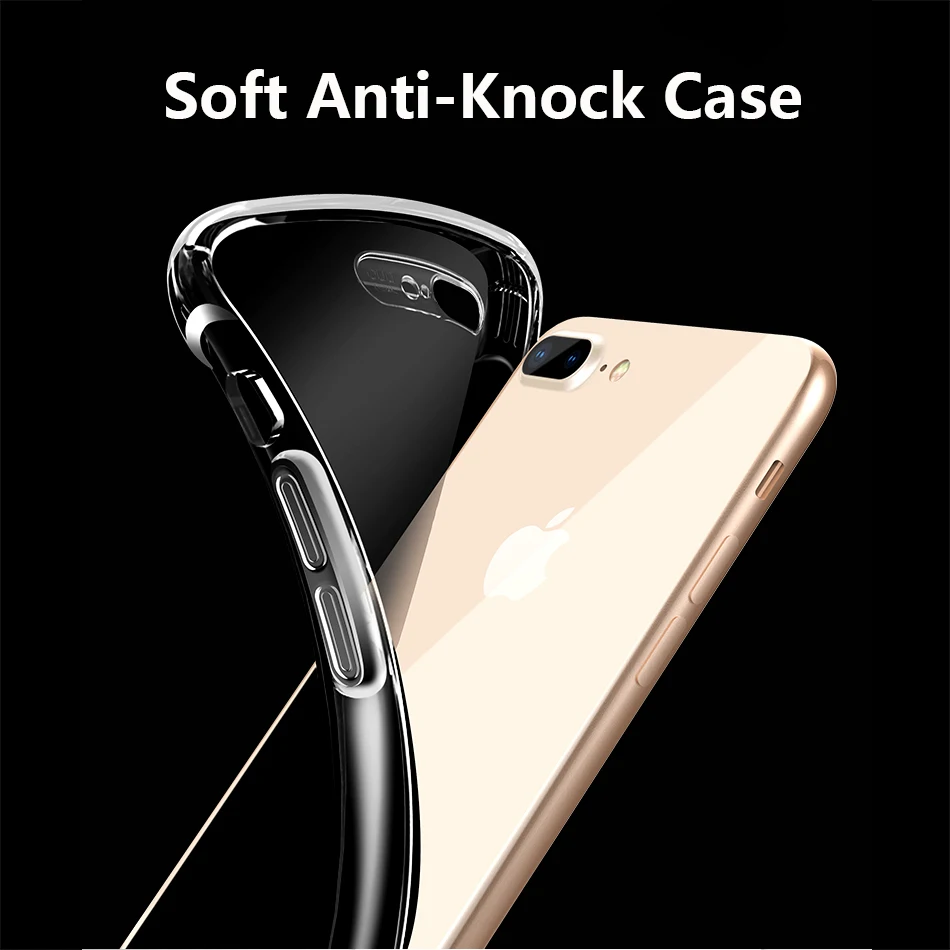 Case For Iphone XS Max Silicone Transparent Clear Soft Funda Coque Cover XR 6 7 8 Plus X Etui |