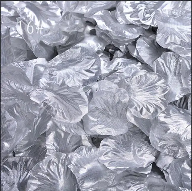 1000 шт./лот серебристые/золотые розы искусственные свадебные вечерние