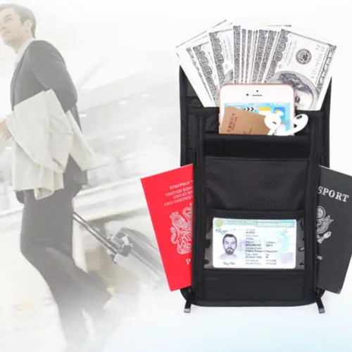 RFID блокирующая сумка для денег путешествий паспорта ID карты держатель телефона