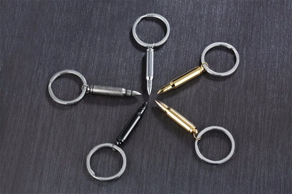 Personalized Name Stainless Steel Bullet Open Keychain Groomsman Gift Birthday Valentines Day Gifts for him
