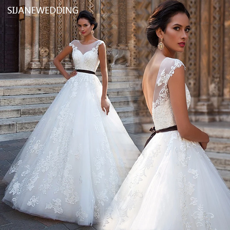 SIJANE Vestidos de Noiva бальное платье специально Простой Элегантный длиной до пола
