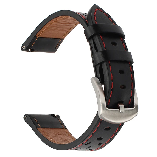 Bandream ремешок из натуральной кожи для samsung Galaxy Watch 42 мм 46 мм/Active 2 40 мм 44 мм быстросъемный ремешок