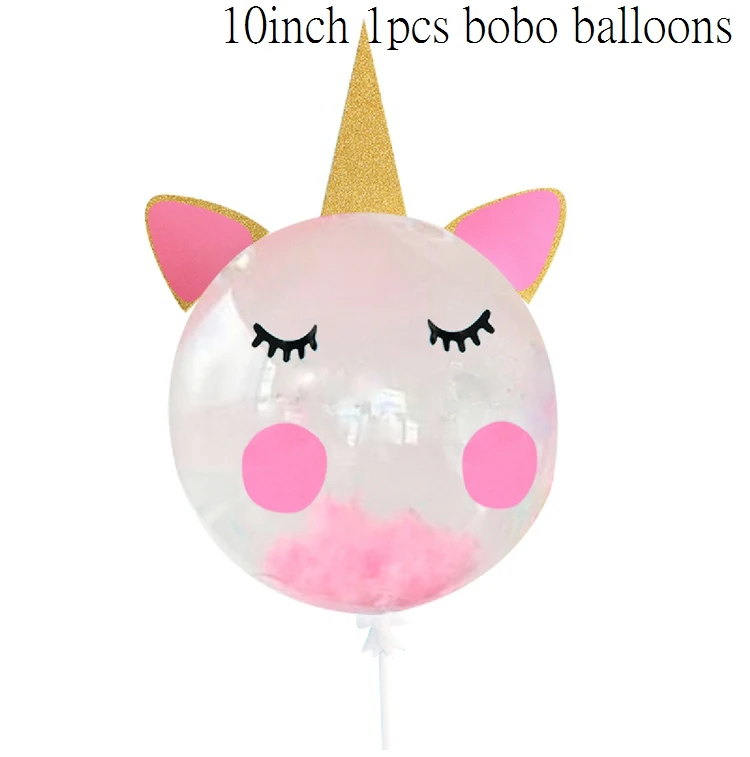 bobo balloon QIFU 1 шт. наклейки в виде единорога, декоративные светящиеся воздушные шары Bobo, Детские сувениры, подарки в виде единорога, товары для дня рождения, украшения, аксессуары «Единорог» - Цвет: bobo balloon
