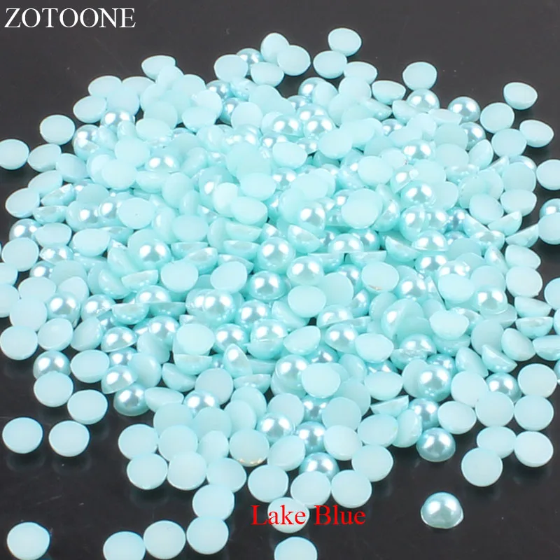 ZOTOONE 1000 шт. жемчуг полукруглые разноцветные плоские круглые бусины для рукоделия