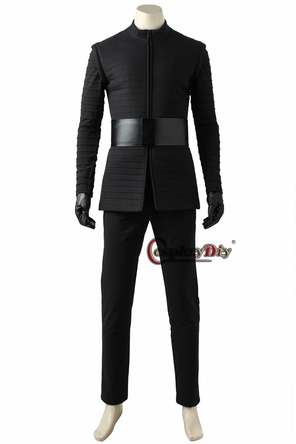 Cosplaydiy The Last Jedi Kylo Ren Cosplay Costume Black Version Men Halloween Clothes Gloves Boots Custom Made