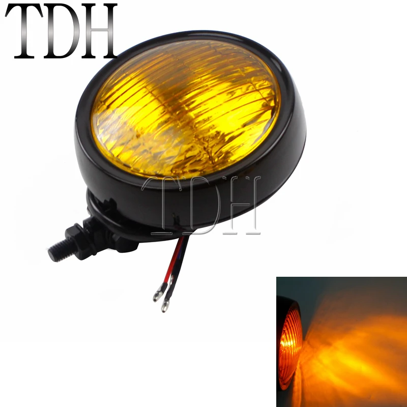 Мотоциклетная фара 4 5 дюйма круглая алюминиевая передняя для Harley Honda Yamaha Suzuki Cafe