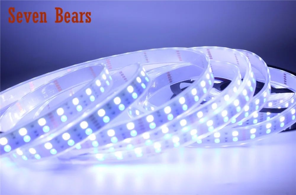Двухрядные водонепроницаемые светодиодные ленты IP20/IP67 5 м 5050 SMD RGBW(RGB + белый) RGBWW(RGB