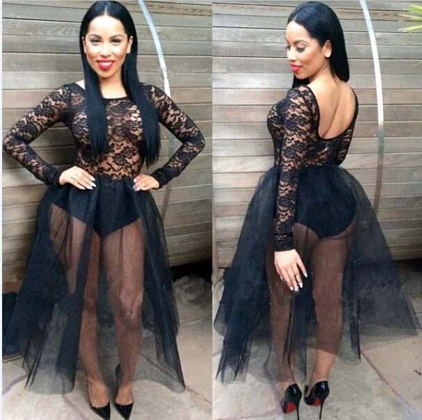 New Women Sexy Dress Long Sleeve Hollow 