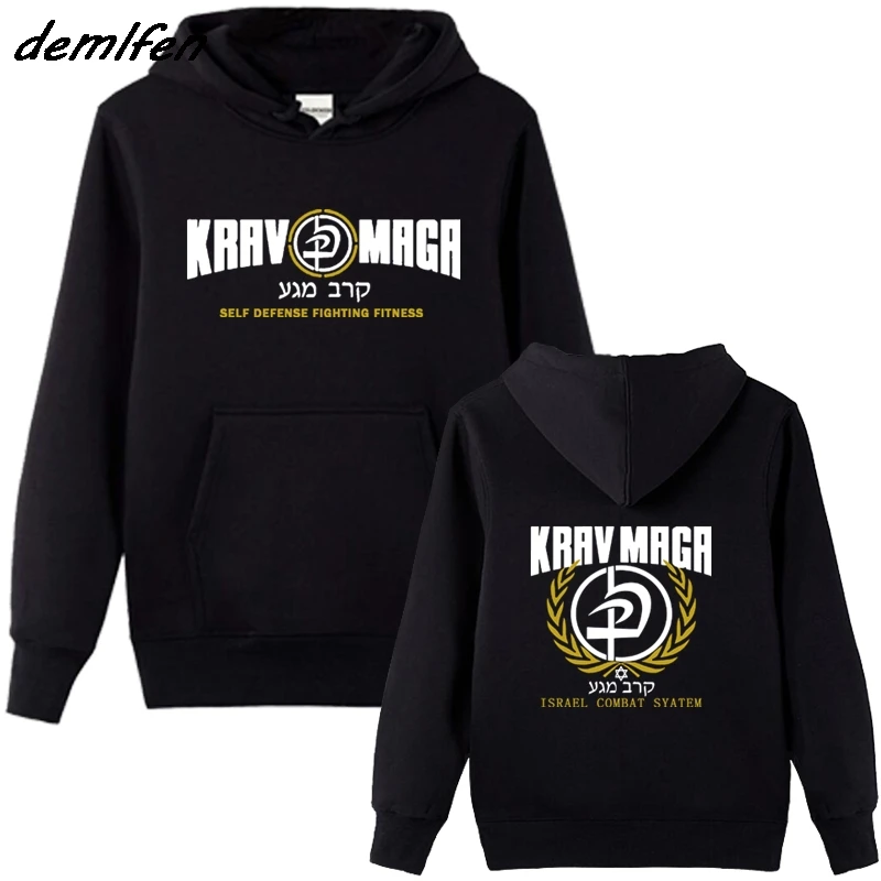 Толстовка мужская флисовая модная кофта с капюшоном худи Krav Maga система боевых