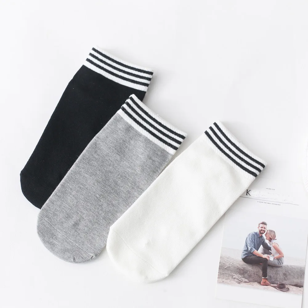 Высокое качество 1 пара Женские Удобные повседневные полосатые хлопковые