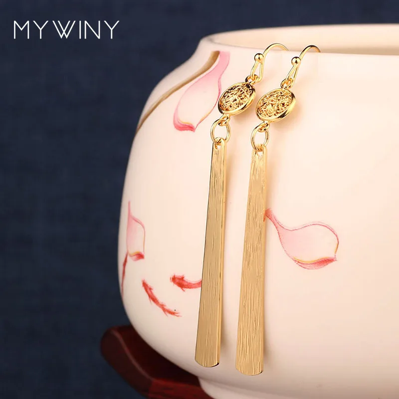 MYWINY новые модные медные пряжки ювелирные изделия Длинные металлические простые