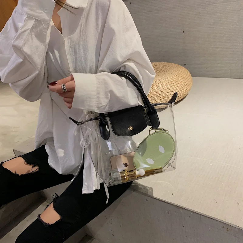 BILLETERA Новая прозрачная сумка с кошельком женская ПВХ через плечо дорожная