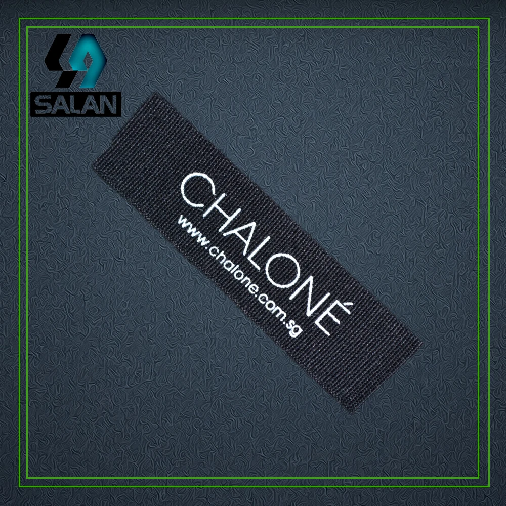 Индивидуальная шелкография черные хлопковые бирки логотип никогда не выцветает